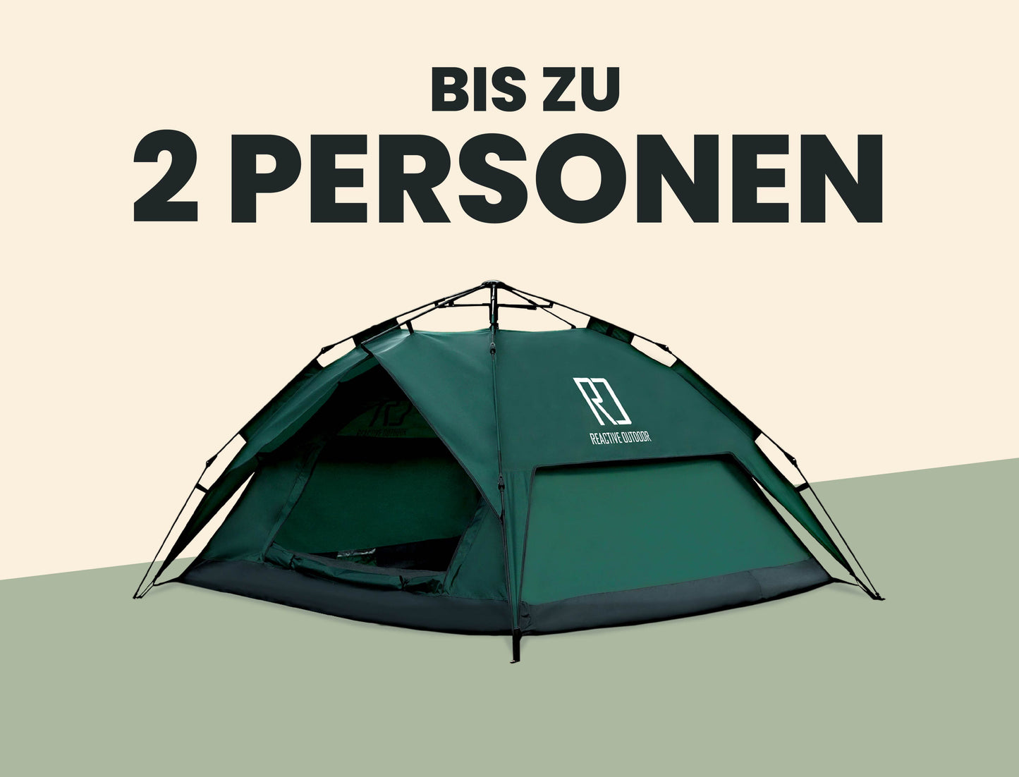 Kleines 3-Sekunden-Zelt + GRATIS Campingplane (Bis zu 2 Personen, DE)