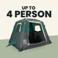 Small-Sized 2 Step Cabin Tent + FREE Camping Tarp (Up To 4 Person, EU)