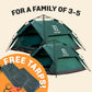 1 Small-Sized + 1 Large-Sized 3 Secs Tent + 2 FREE Camping Tarps (Up to 5 Person, UK)