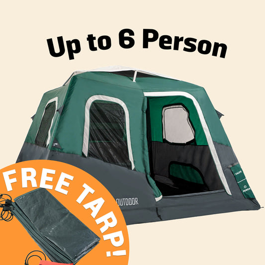 Large-Sized 2-Step Cabin Tent (Up To 6 Person).